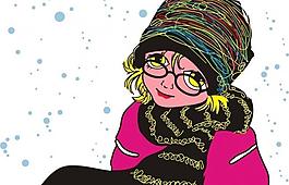 女孩矢量圖圖片