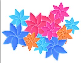 彩色花