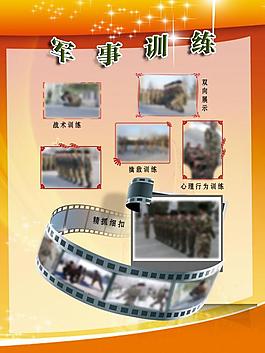 部隊軍事訓練櫥窗圖片