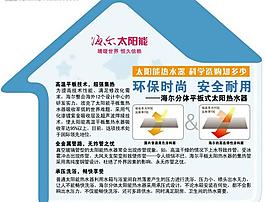 海爾太陽能熱水器 展板圖片