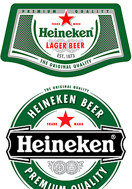 喜力啤酒標志LOGO商標素材