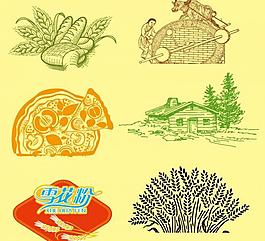 创意农产品插画图片