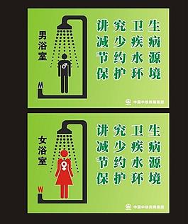 男女浴室 節約水源圖片