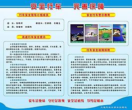 安全行车 完善保障展板图片