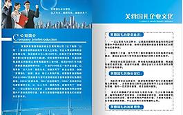 企業(yè)畫冊藍(lán)色公司簡介設(shè)計圖下載圖片