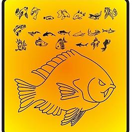 魚 矢量 動物 圖案 下載圖片