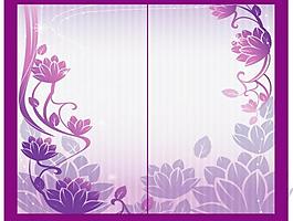 紫色花紋移動門戶設(shè)計圖源文件下載圖片