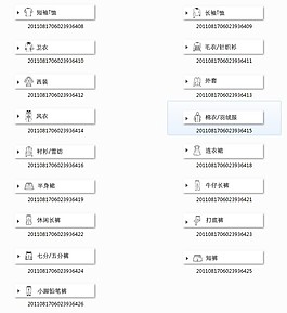 淘宝网店个性服装类分类图标