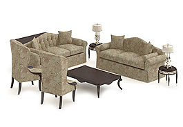 布藝沙發(fā)模型素材