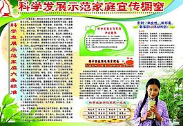 科學(xué)發(fā)展示范家庭宣傳櫥窗圖片