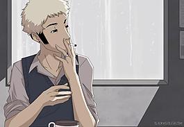吸烟的男人图片