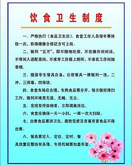 饮食卫生制度图片