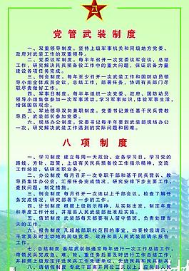 黨管武裝制度 八項制度圖片