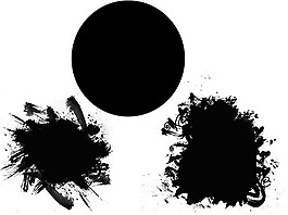 不規(guī)則筆觸剪影素材