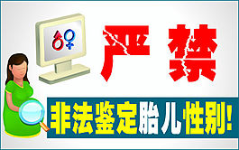 嚴禁非法鑒定胎兒性別