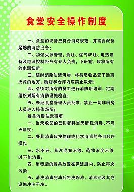 食堂安全操作制度图片