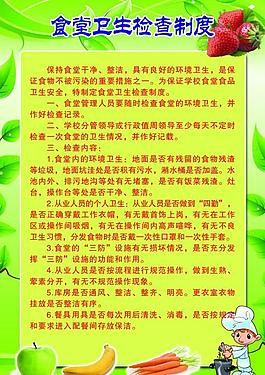 食堂衛(wèi)生制度展板圖片