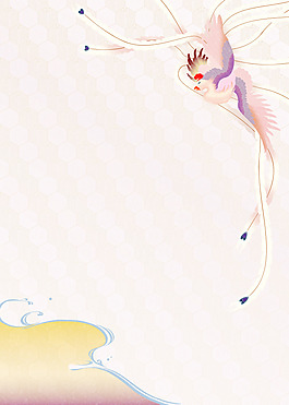 淡灰背景襯鳥(niǎo)形紋飾背景圖