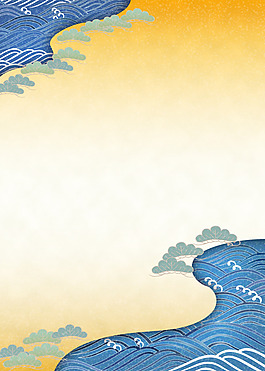 海浪祥云效果背景圖