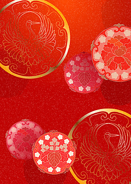 紅色新春吉祥背景圖