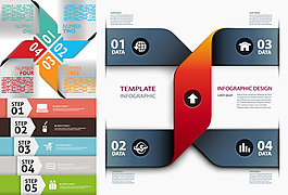 數字箭頭信息標簽矢量圖 AI