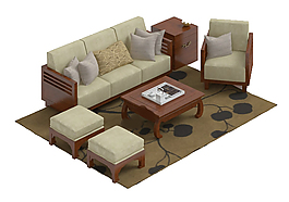 布藝沙發(fā)素材