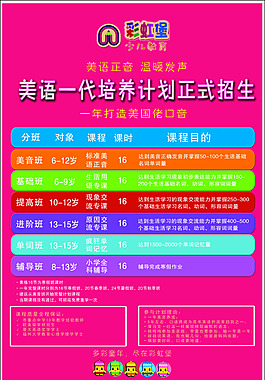 彩虹堡少儿教育 标志 海报