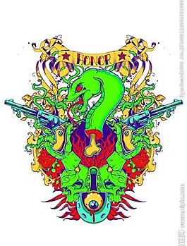 紋身圖案t恤花紋圖片