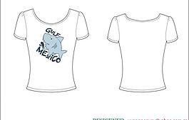 t shirt t恤 印花 可愛 服裝 卡通 魚 時尚 潮流 圖案圖片