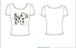 t shirt t恤 印花 時尚 潮流 可爱 服装 卡通 斑马图片
