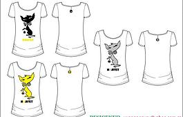 t shirt t恤 印花 時(shí)尚 潮流 可愛 服裝 卡通 貓圖片