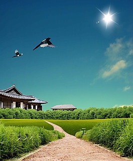 郊外幽靜別墅海報(bào)