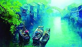 風景油畫圖片