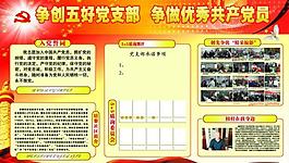 争创五好党支部展板图片