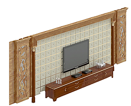 背景墻模型