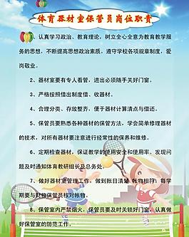 保管員崗位職責展板圖片