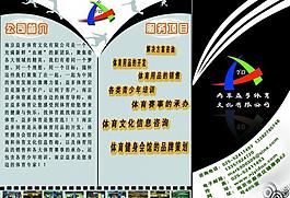 羽毛球 篮球 培训宣传三折页图片