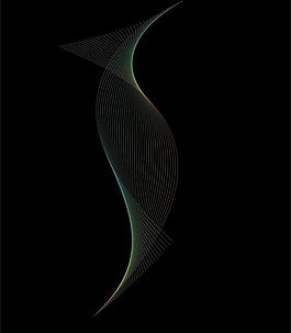 夢幻彩虹波浪線圖片