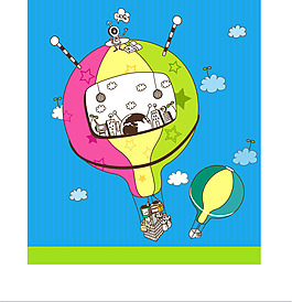 氫氣球插畫矢量ai源文件下載