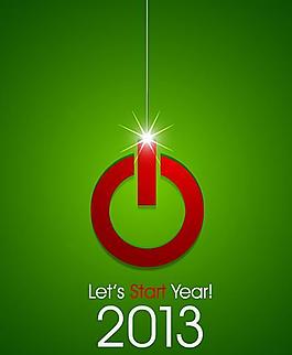 2013新年創(chuàng)意卡片矢量素材三