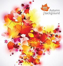 秋季紅葉矢量背景素材