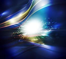 動感科技光芒背景矢量素材三