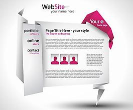 折紙網(wǎng)站設(shè)計矢量素材二
