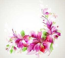 絢麗時(shí)尚花紋矢量素材