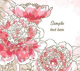 手繪浪漫背景矢量素材