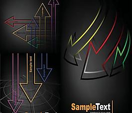 精致箭頭背景矢量素材