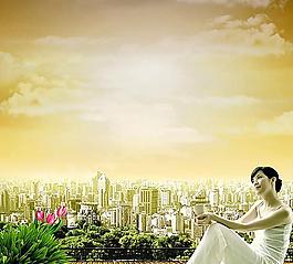 地板美女圖片