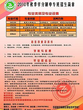 學(xué)校招生簡(jiǎn)章正面圖片