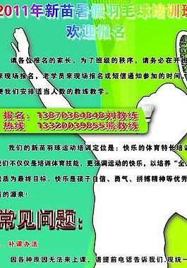 羽毛球培訓(xùn)班圖片