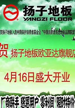 扬子地板x展架图片